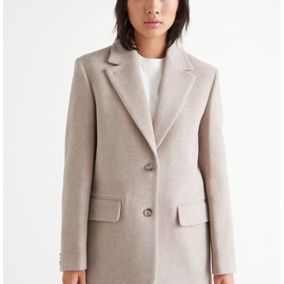 & Other Stories Oversized Wool Blazer Coat NWOT - Picture 3 of 5